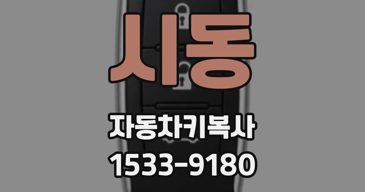 시동 자동차키복사