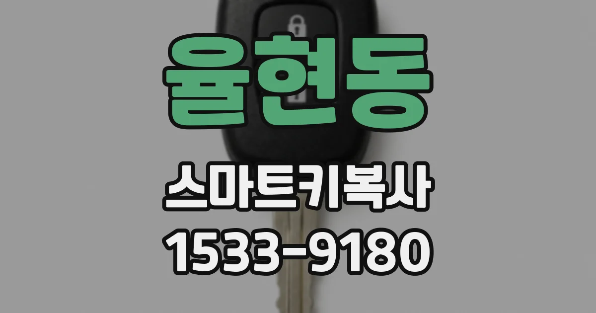 율현동 스마트키복사