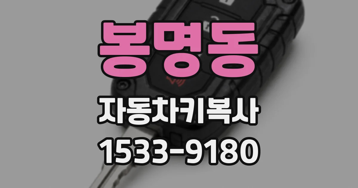 봉명동 자동차키복사