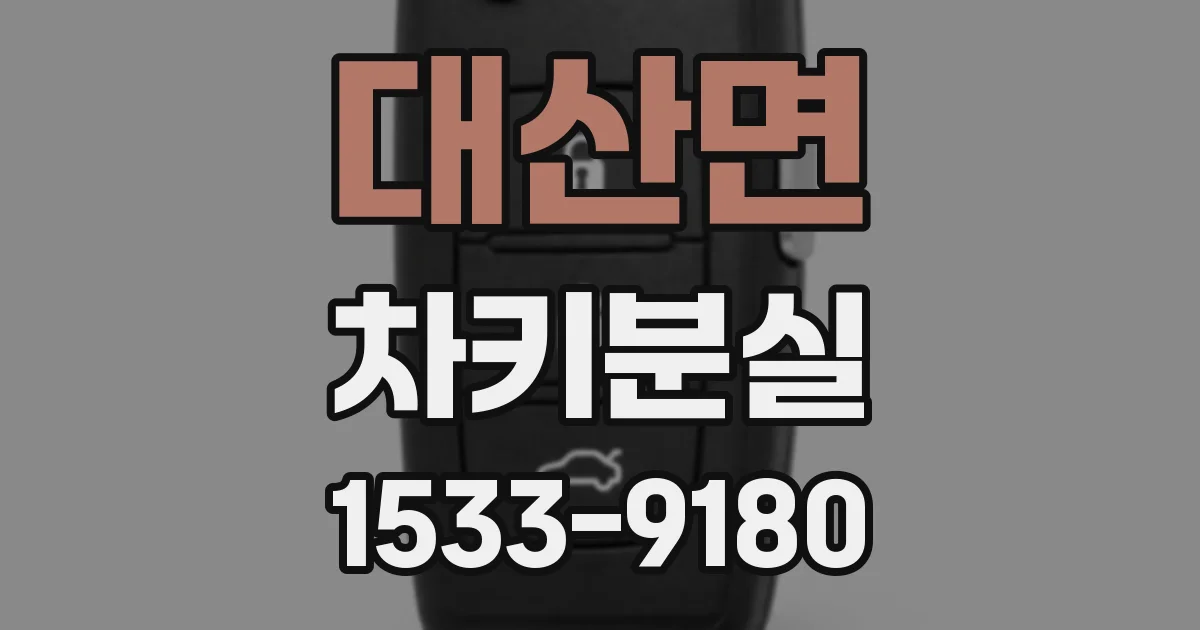 대산면 차키분실