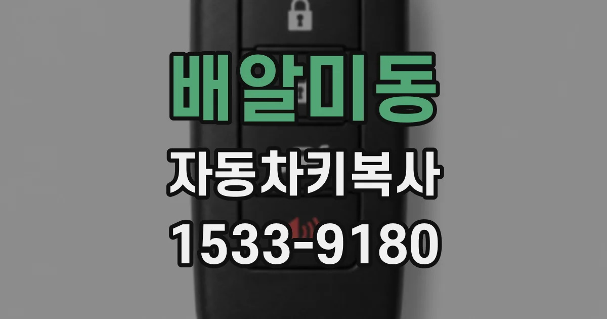 배알미동 자동차키복사