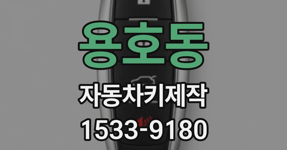용호동 자동차키제작