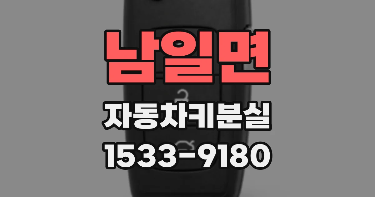 남일면 자동차키분실