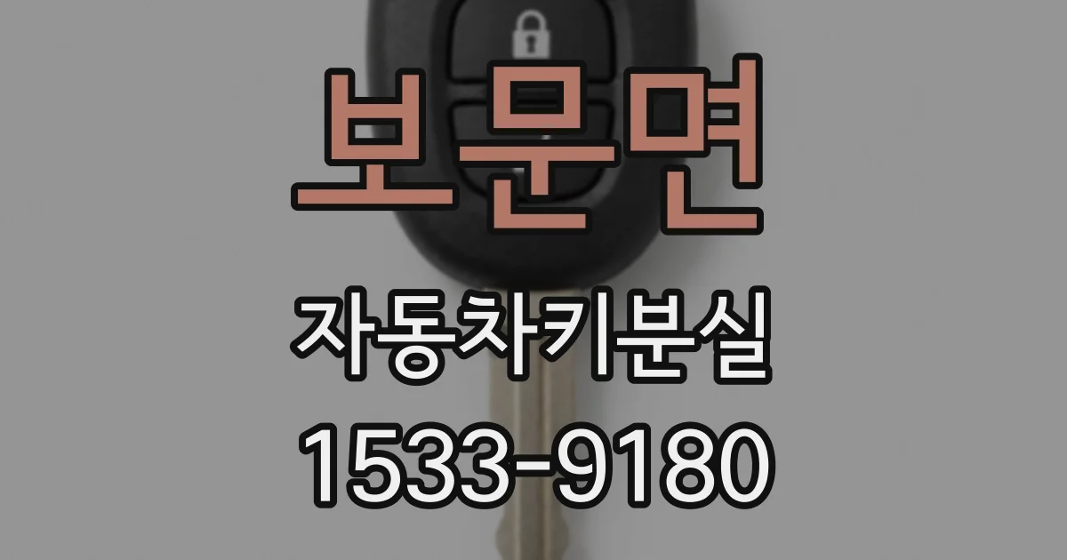 보문면 자동차키분실