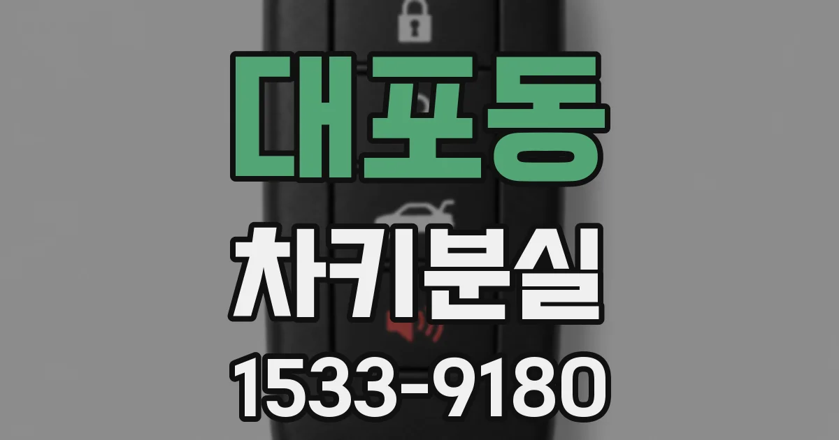 대포동 차키분실