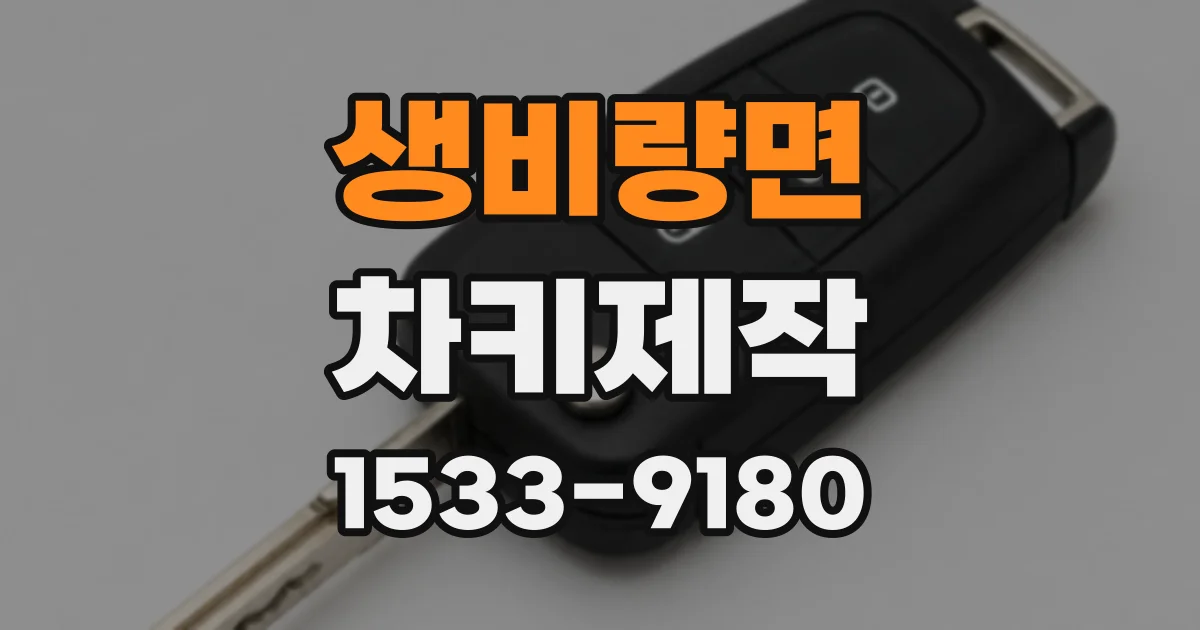 생비량면 차키제작