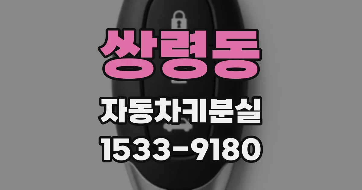쌍령동 자동차키분실