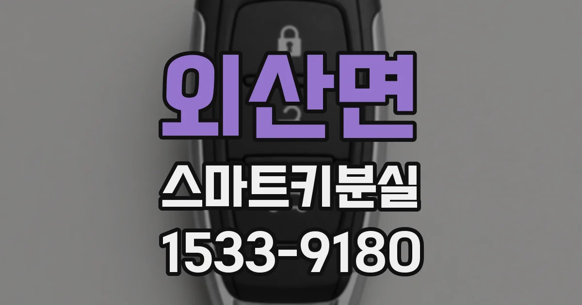 외산면 스마트키분실