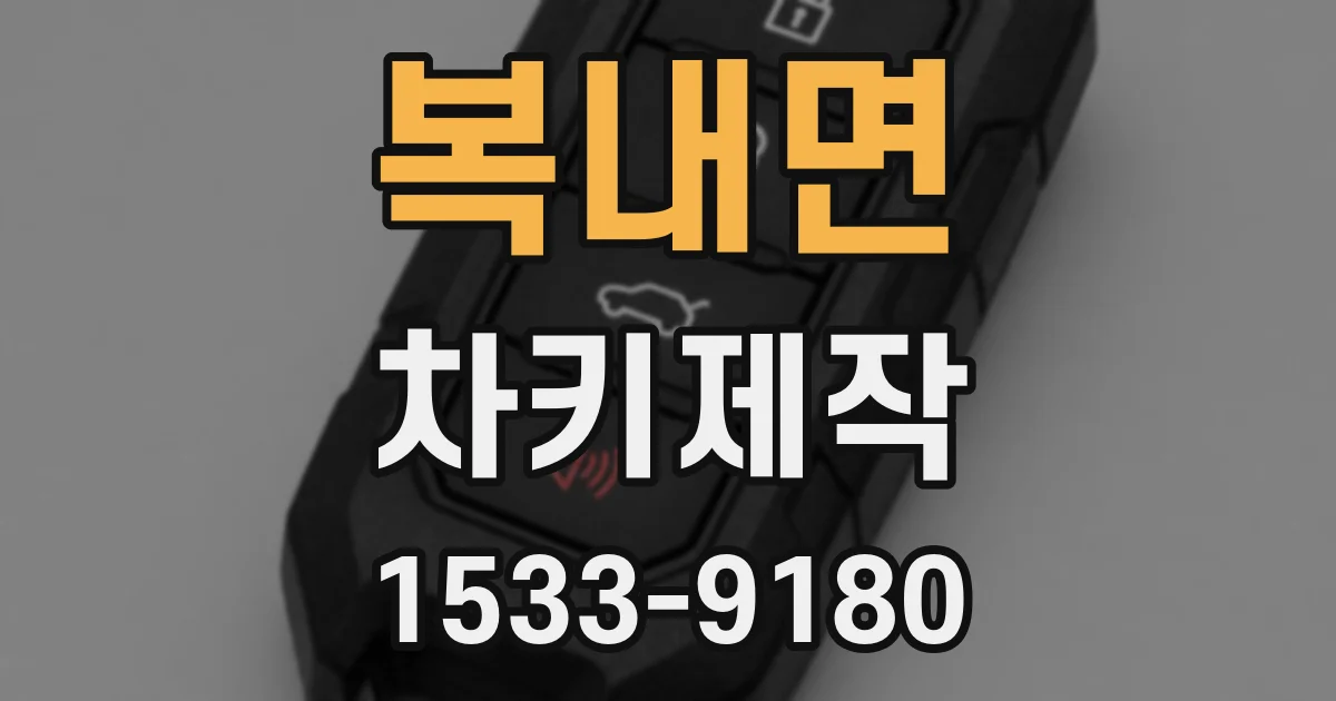 복내면 차키제작