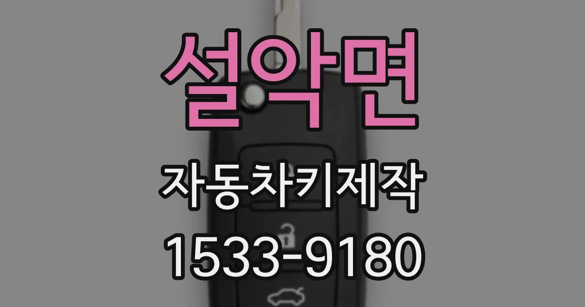 설악면 자동차키제작
