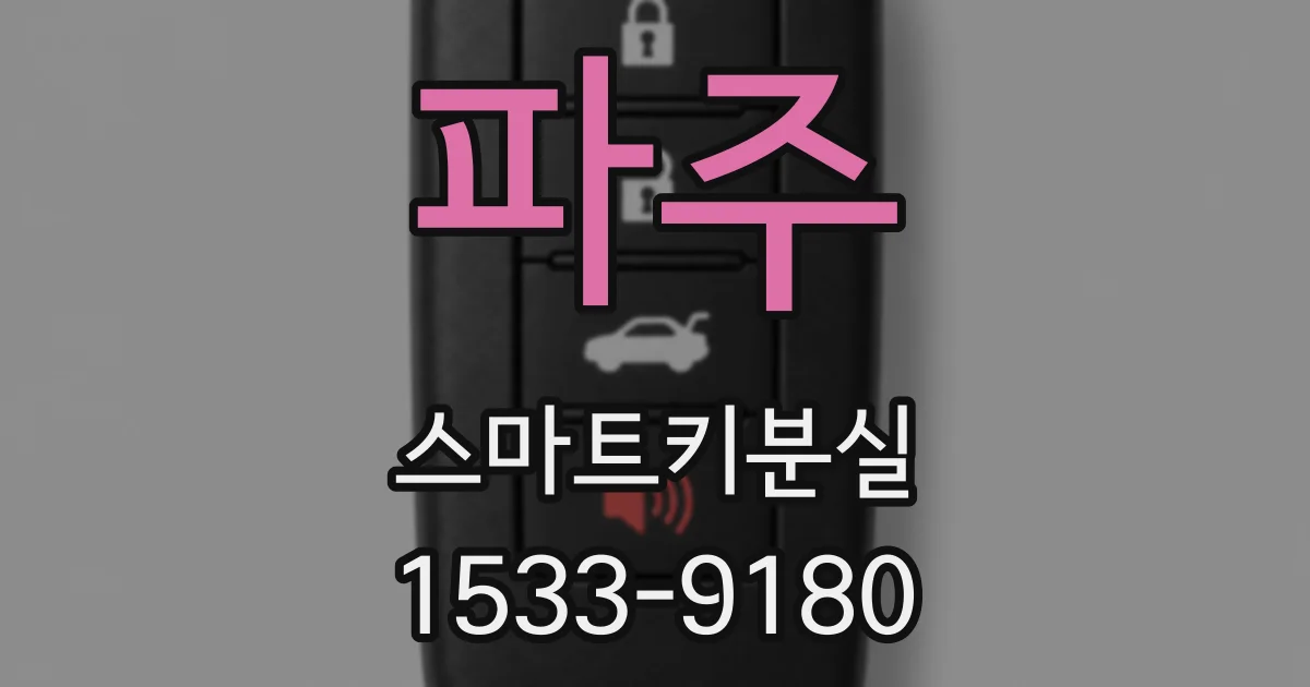 파주 스마트키분실