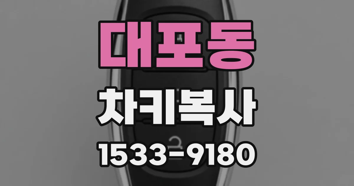 대포동 차키복사
