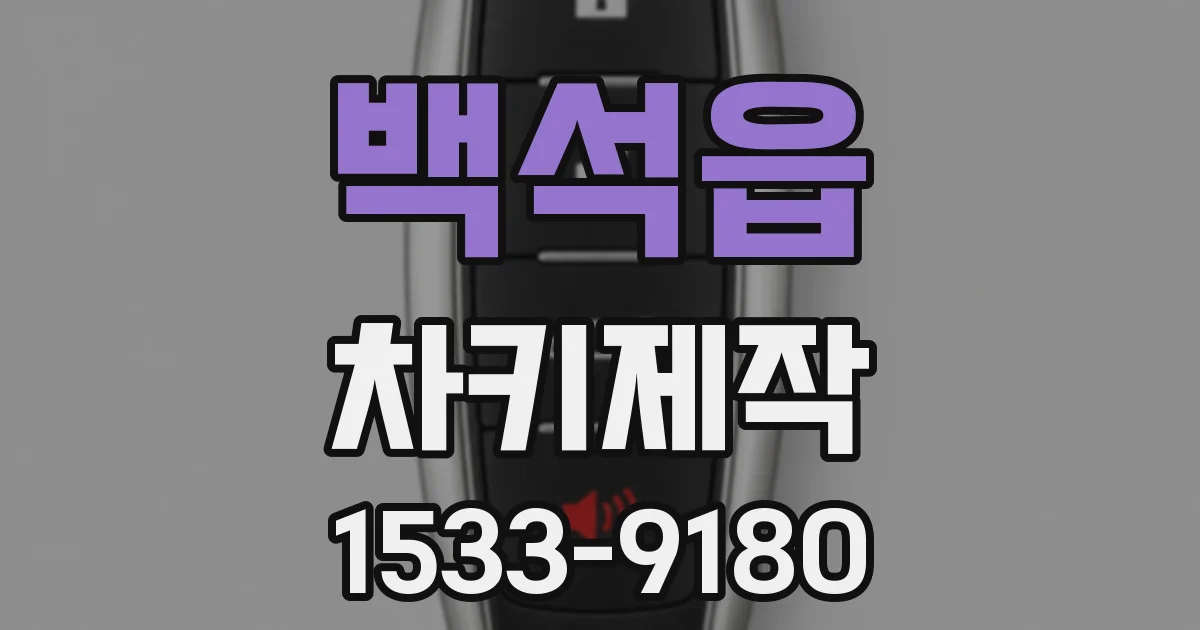 백석읍 차키제작