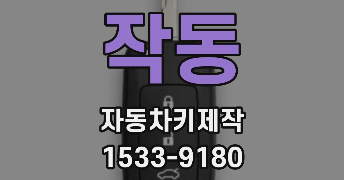 작동 자동차키제작
