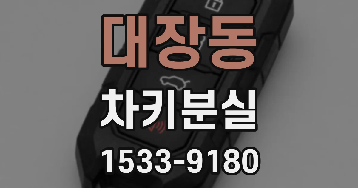 대장동 차키분실