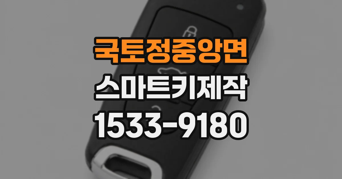 국토정중앙면 스마트키제작