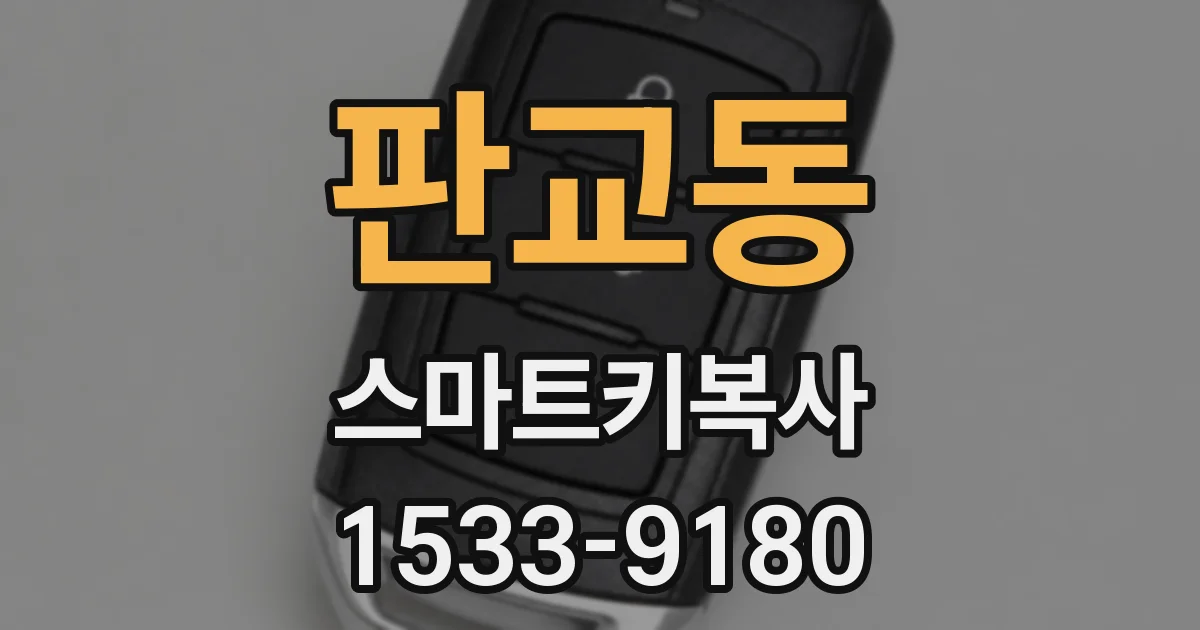 판교동 스마트키복사