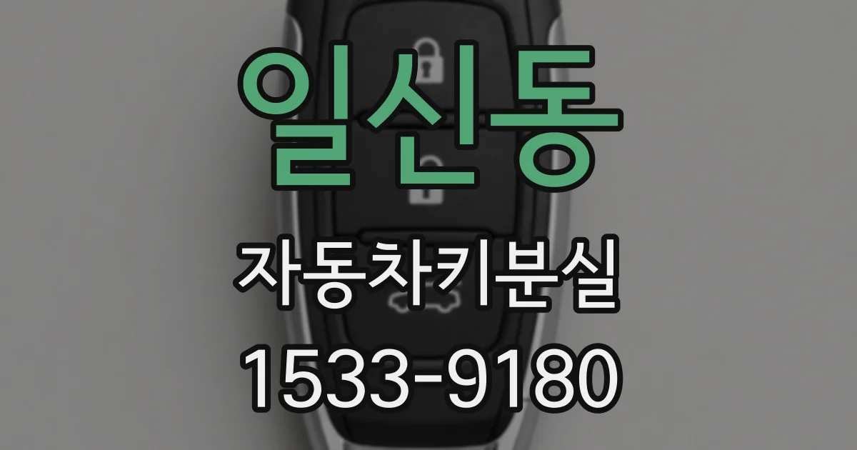 일신동 자동차키분실