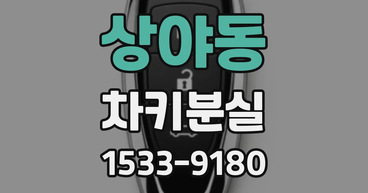 상야동 차키분실