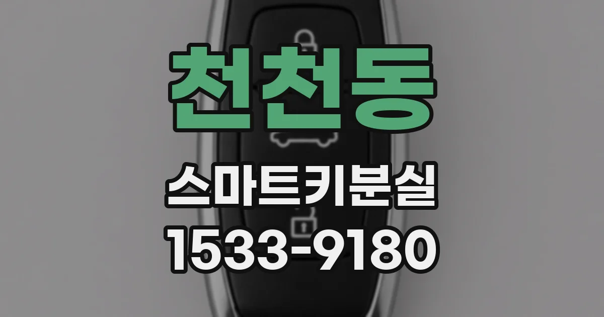 천천동 스마트키분실