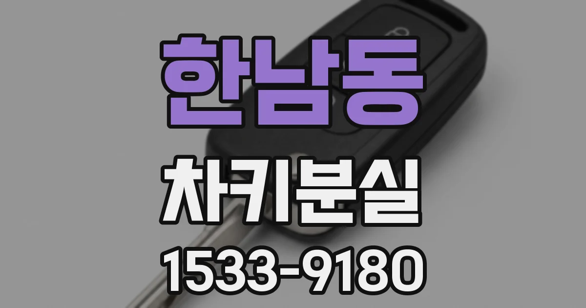 한남동 차키분실