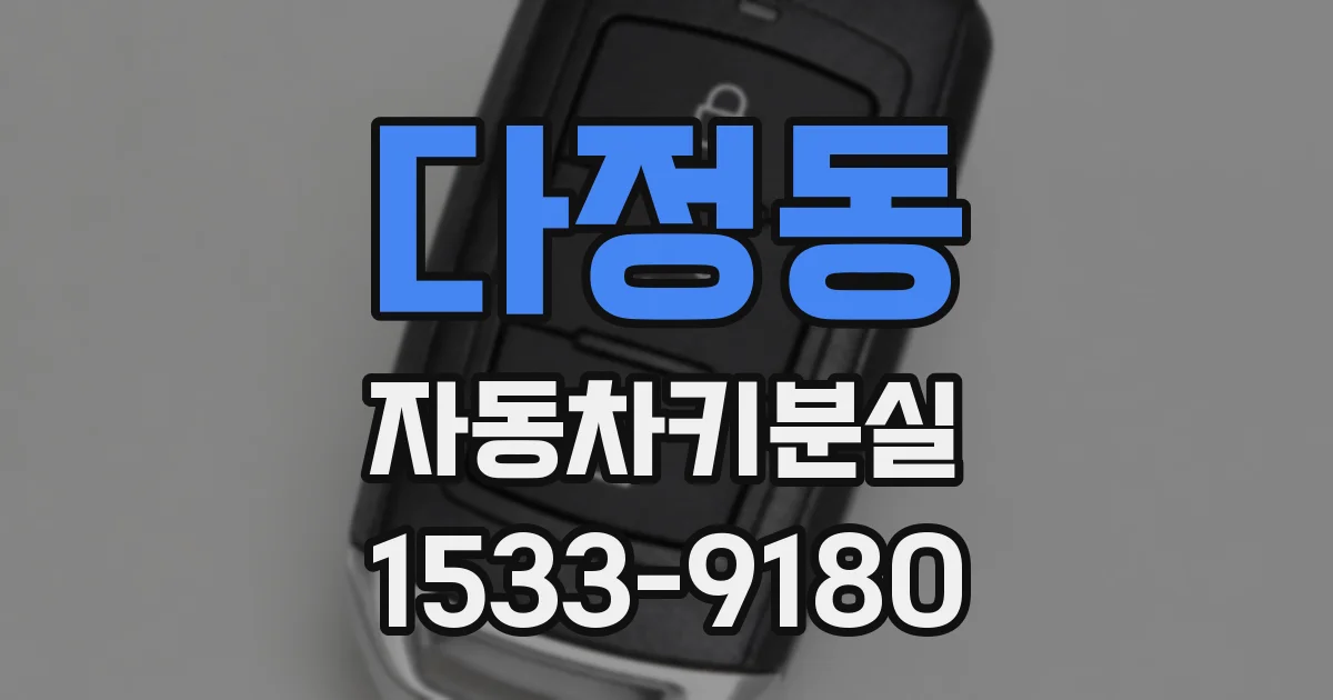 다정동 자동차키분실