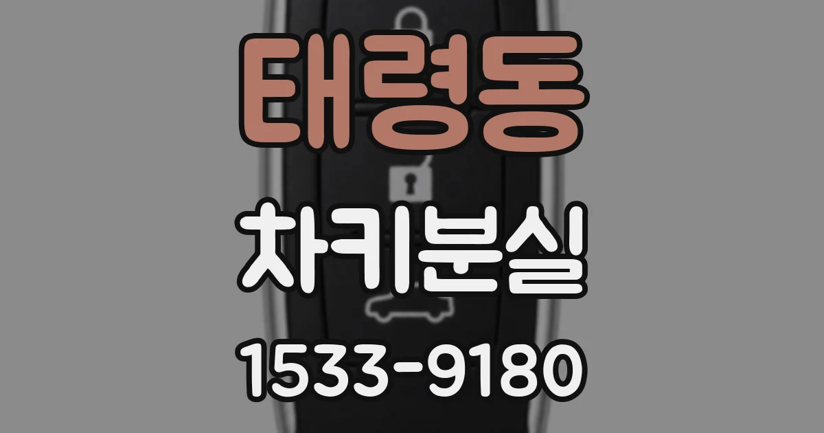 태령동 차키분실