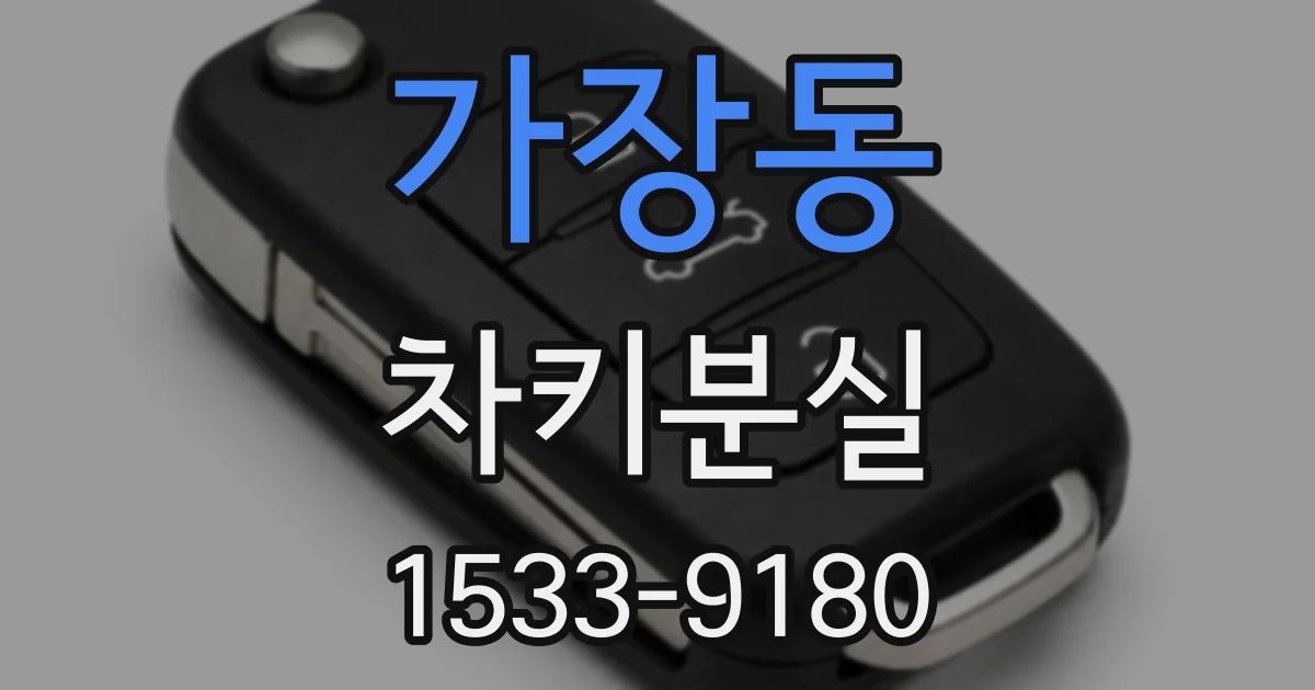 가장동 차키분실
