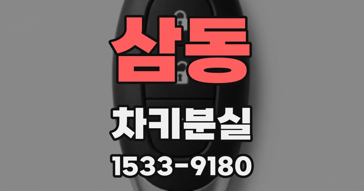 삼동 차키분실
