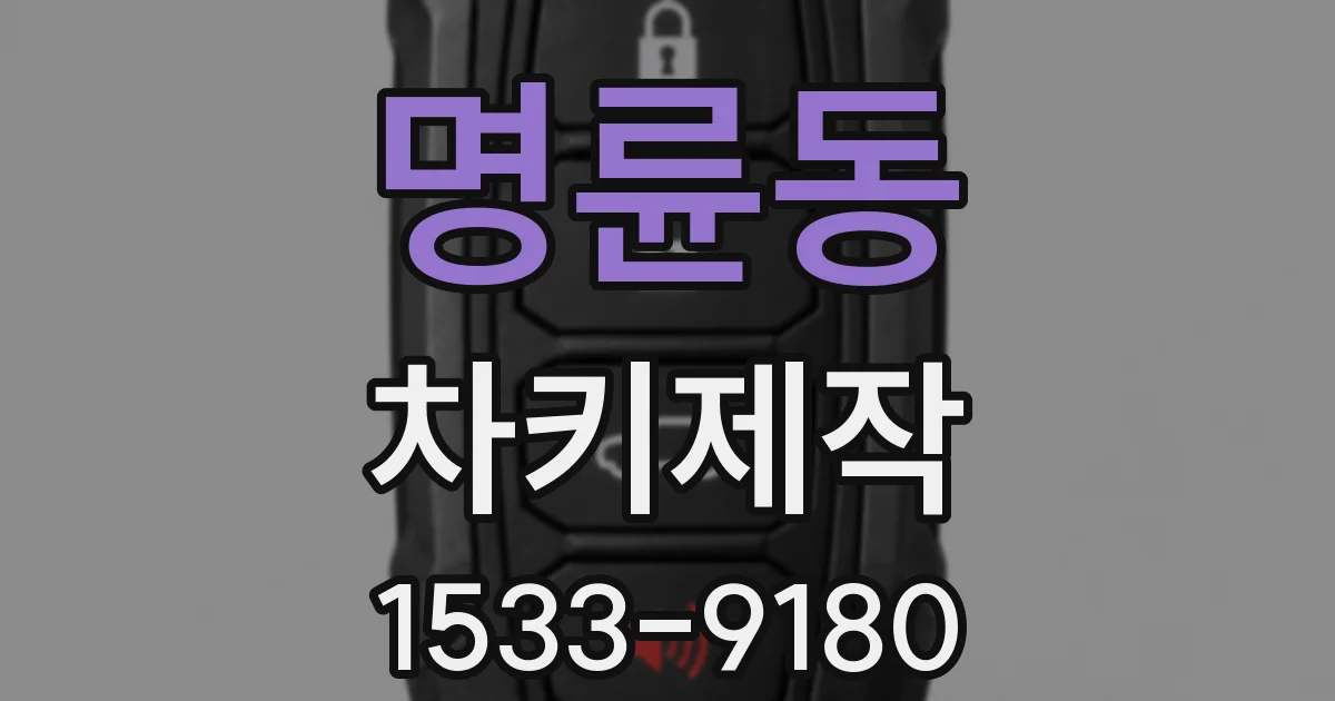 명륜동 차키제작