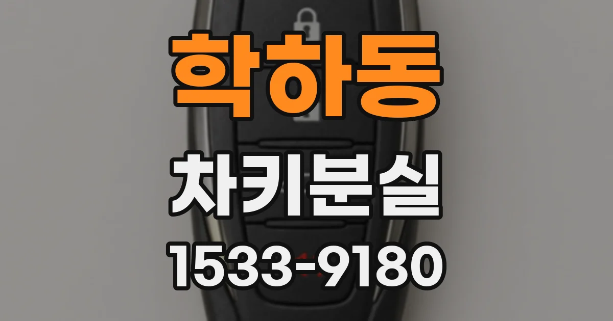 학하동 차키분실