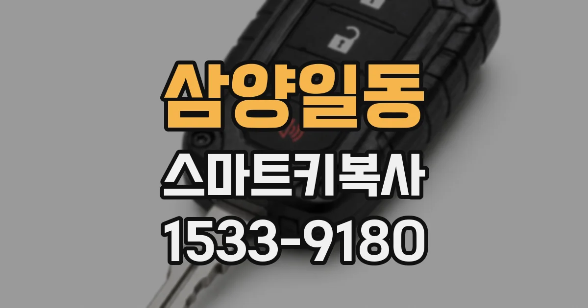 삼양일동 스마트키복사