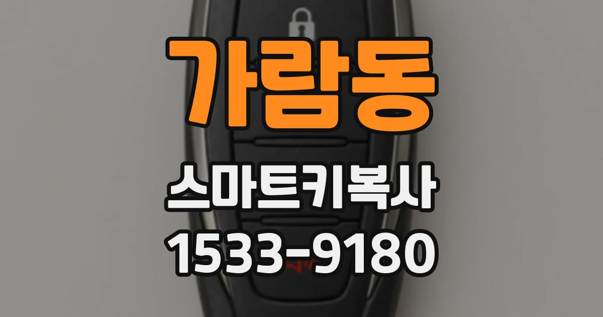 가람동 스마트키복사