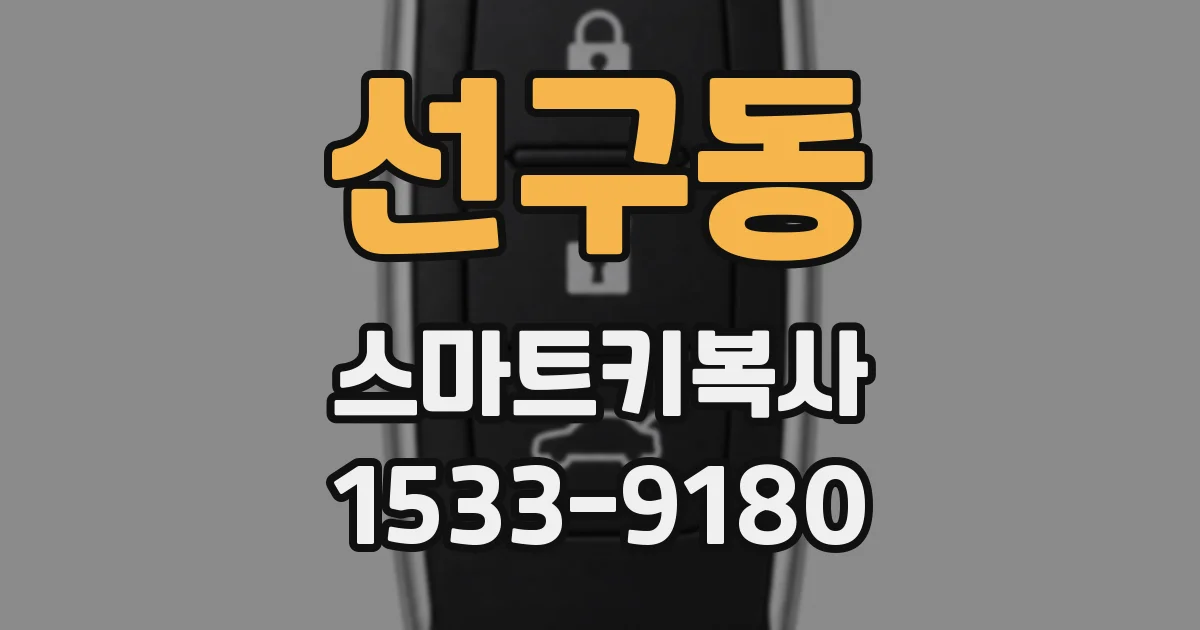 선구동 스마트키복사