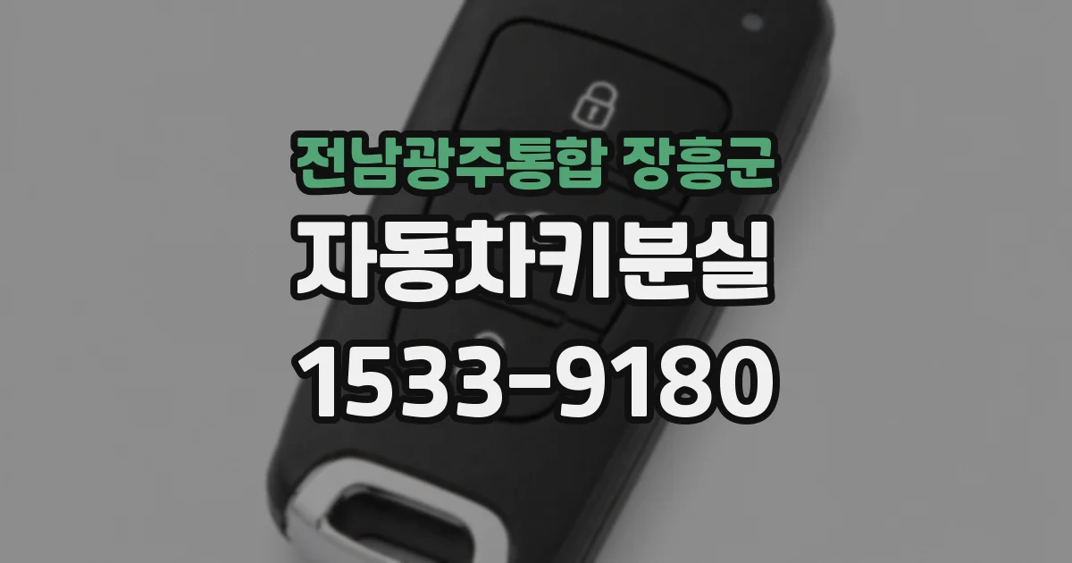 전남광주통합 장흥군 자동차키분실