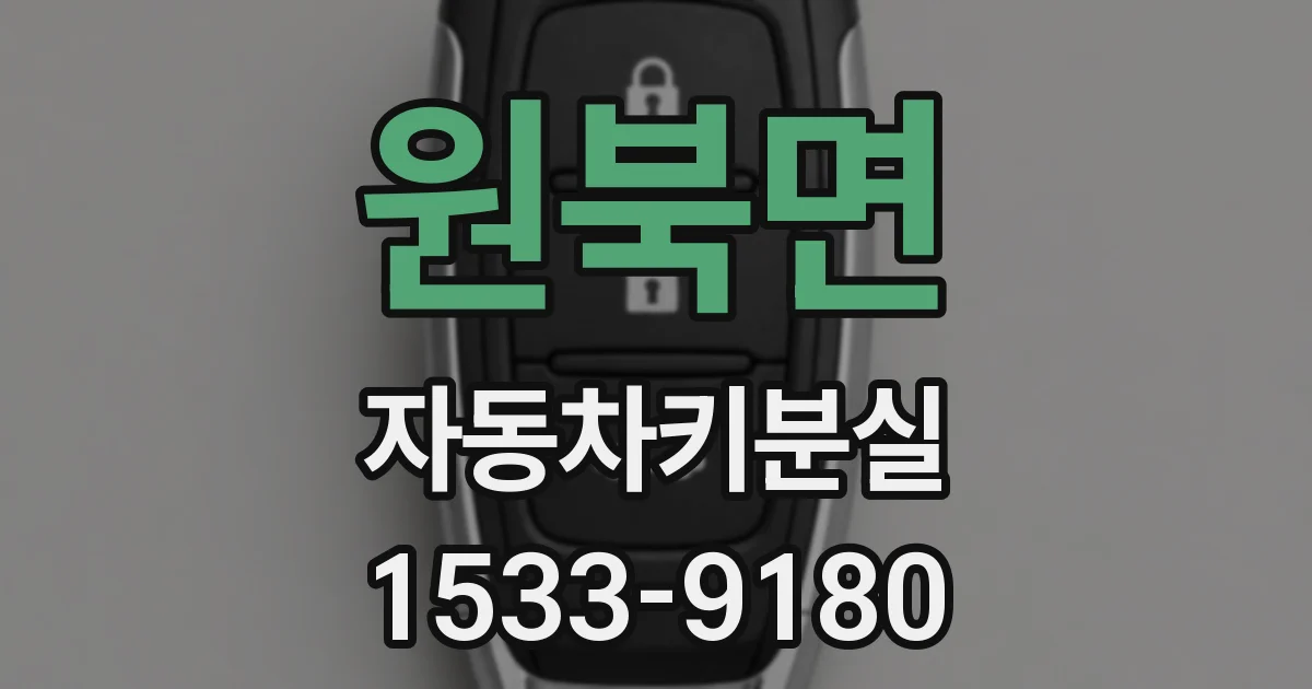 원북면 자동차키분실