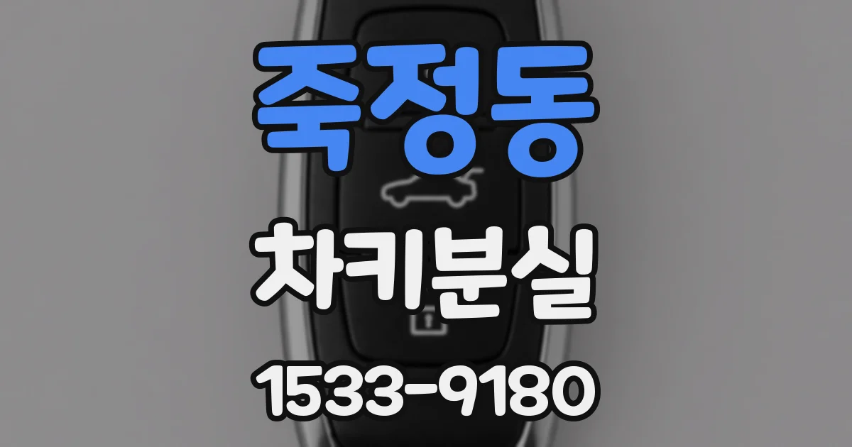죽정동 차키분실
