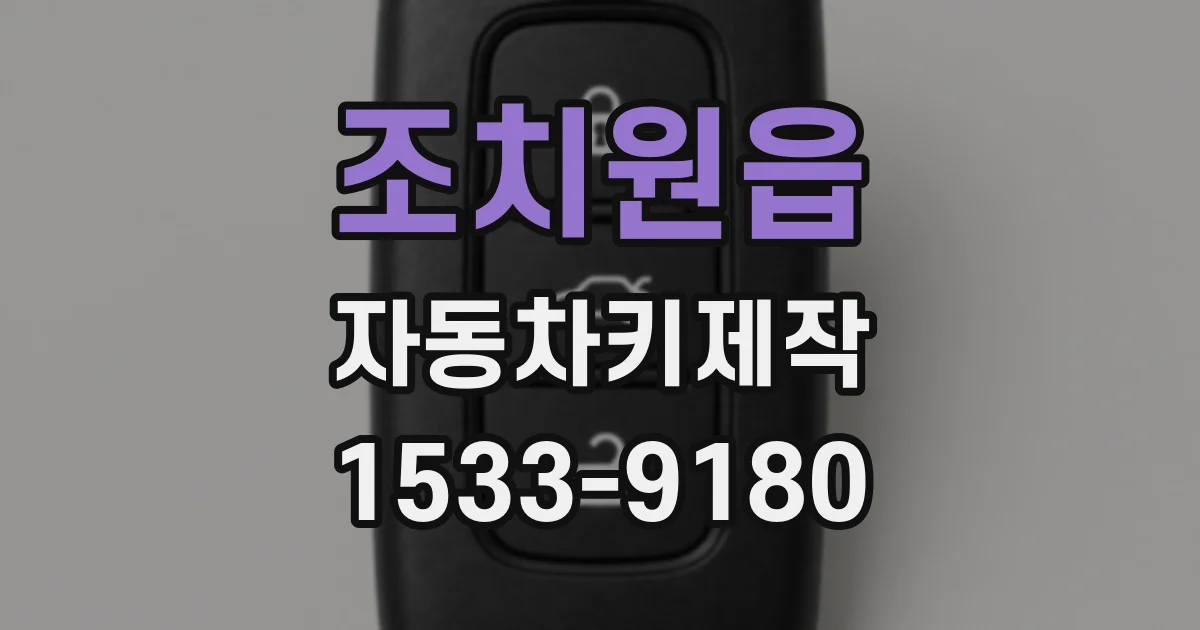 조치원읍 자동차키제작