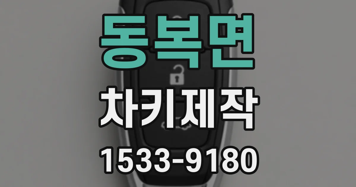 동복면 차키제작