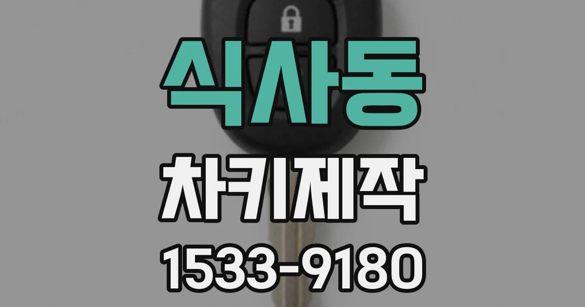 식사동 차키제작