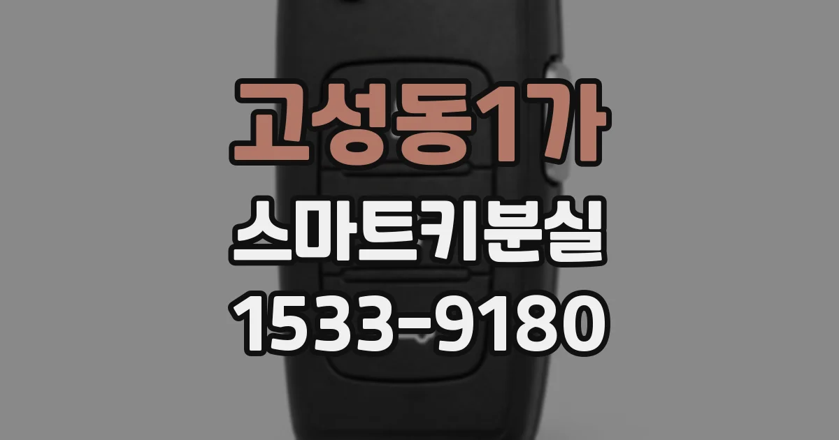 고성동1가 스마트키분실
