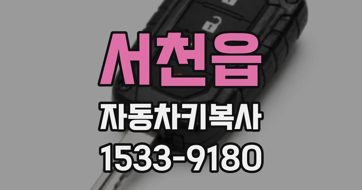 서천읍 자동차키복사