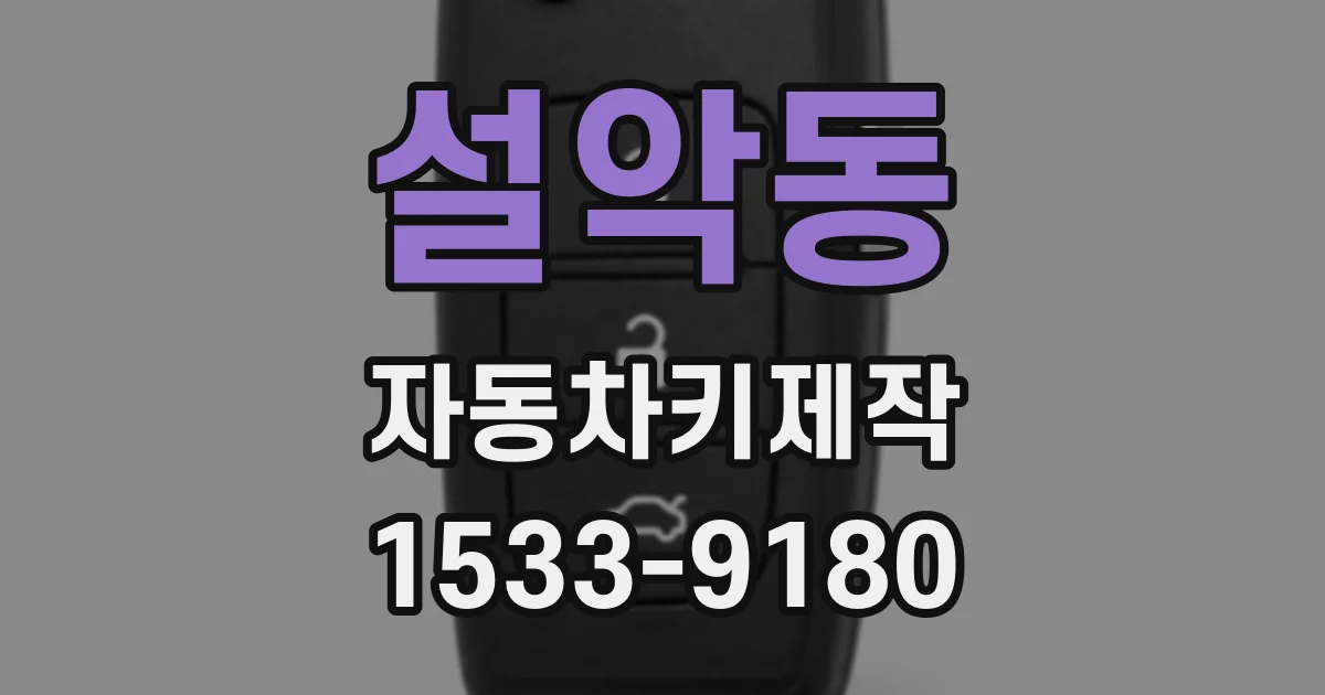 설악동 자동차키제작