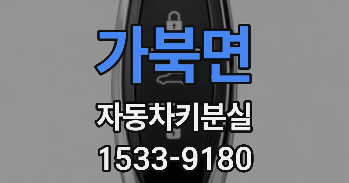 가북면 자동차키분실