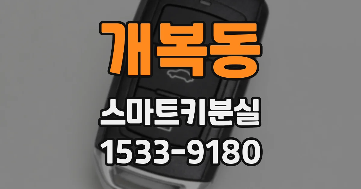 개복동 스마트키분실