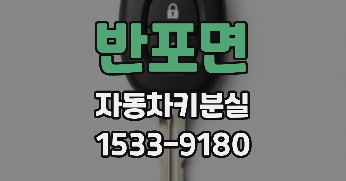 반포면 자동차키분실