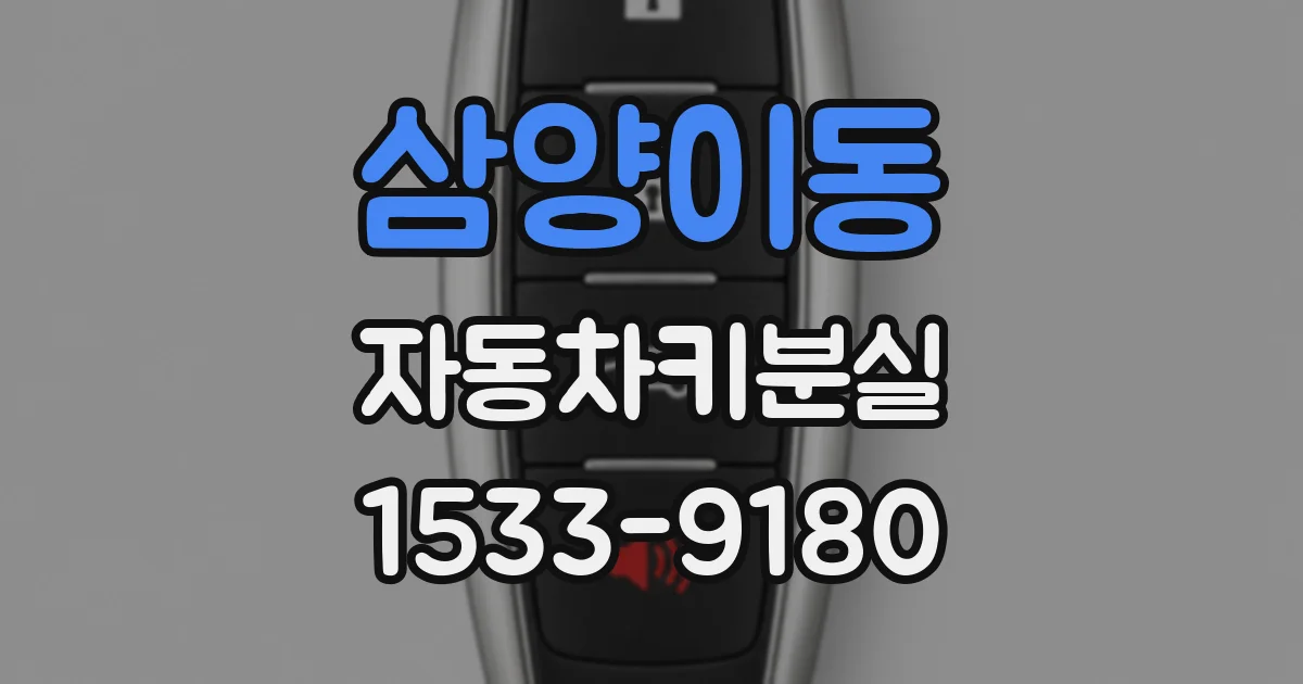 삼양이동 자동차키분실