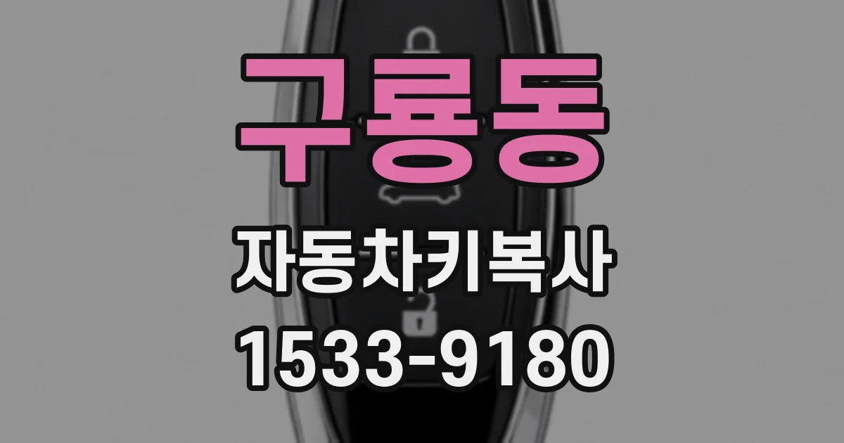 구룡동 자동차키복사