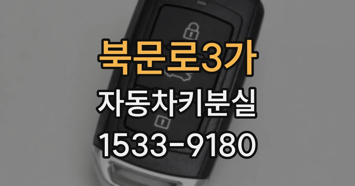 북문로3가 자동차키분실