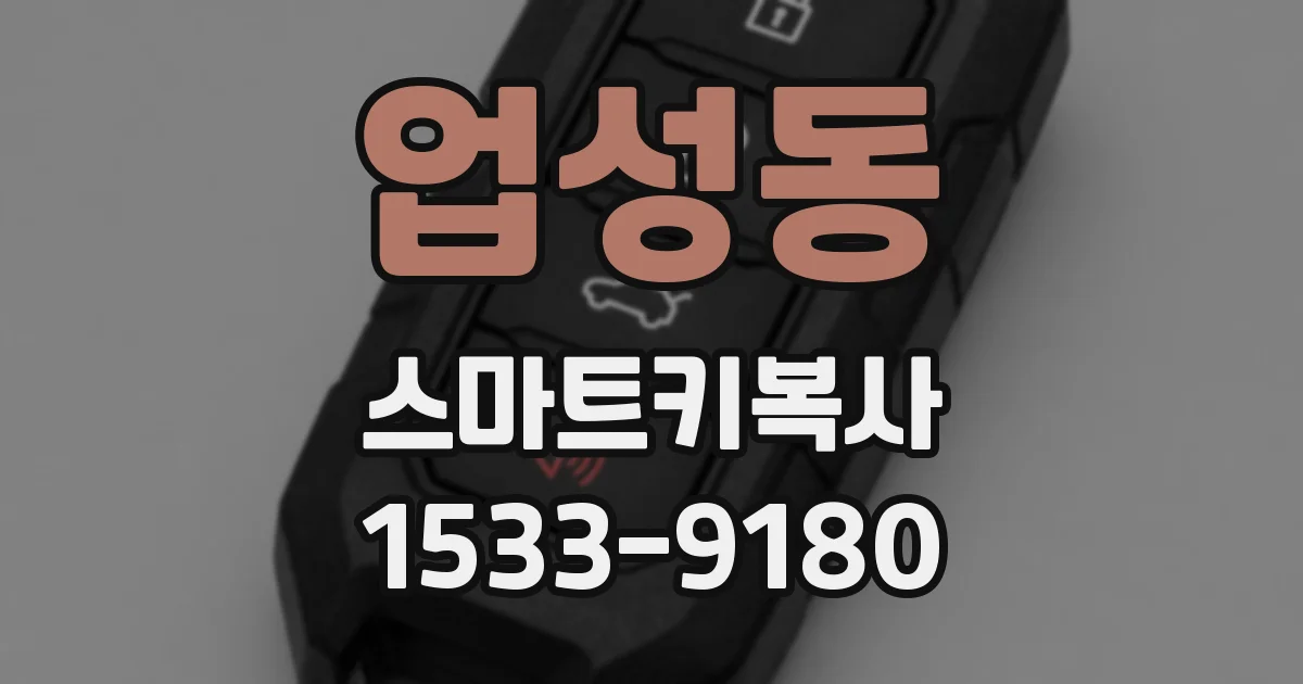 업성동 스마트키복사